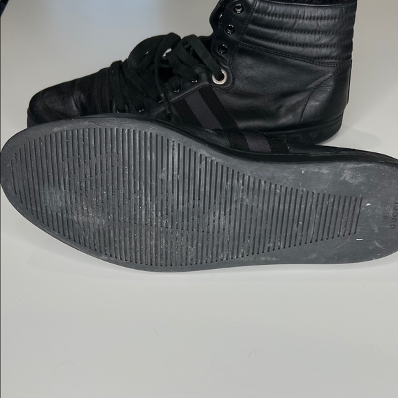 Gucci Mens Viaggio Black High-Top Sneakers Trainers - Picture 6 of 11